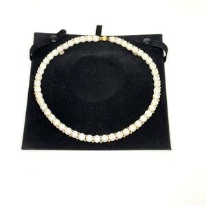 14k Gold Freshwater Pearl Tennis Necklace